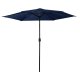 Plonos Folding Garden Parasol with Cover, 300 cm, Navy Blue
