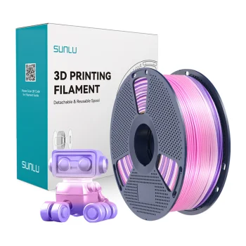 Филамент для 3D-принтера Sunlu PLA+ Silk 1.75 мм 1 кг, Rainbow 03