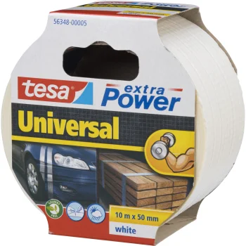 Тканевая клейкая лента Tesa extra Power Uni, 10 м × 50 мм, серебристая