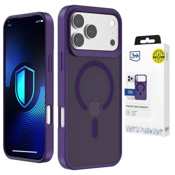 MagSafe Phone Case 3mk iPhone 17 Pro Purple Translucent
