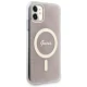 Чехол Guess для iPhone 11 IML 4G Gold Stripe, розовый