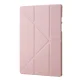 Samsung Galaxy Tab A8 10.5 (2021) (2022) (SM-X200/X205) V-fold Stand Silicone Book Case Cover, Pink | Vāks Maks...