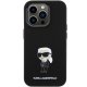 Чехол Karl Lagerfeld для iPhone 15 Pro Silicone Ikonik Metal Pin, черный