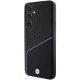 BMW Samsung Galaxy S24+ vāciņš Signature Leather Textured & Line MagSafe, melns