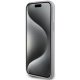 Guess iPhone 15 Plus Case 4G Strass Metal Logo, Silver