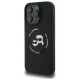 Karl Lagerfeld Silicone Karl&Choupette Heads MagSafe Case for iPhone 16 Pro Max, Black