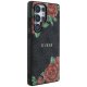 Guess Leather 4G Flowers MagSafe vāciņš Samsung Galaxy S25 Ultra - Melns