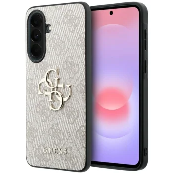 Чехол Guess Leather 4G Metal Logo для Samsung Galaxy A37 5G, розовый