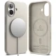 Ringke silikona magnētiskais MagSafe vāciņš iPhone 17 - Bēšs | Silicone Magnetic Phone Case Cover Beige