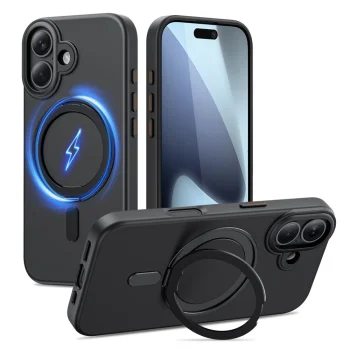 Чехол Tech-Protect MagRing MagSafe для iPhone 17, матовый черный