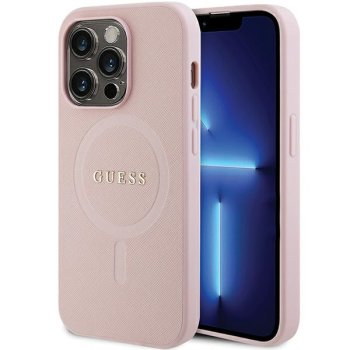Guess iPhone 14 Pro Max Case Saffiano MagSafe, Pink