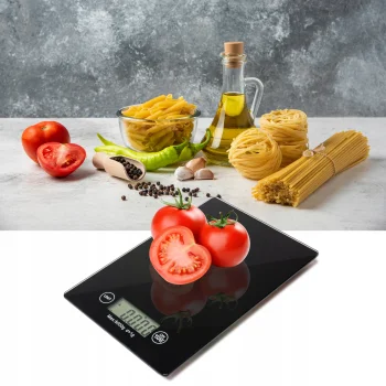 Elektroniskie virtuves svari ar stikla virsmu un LCD, 5 kg