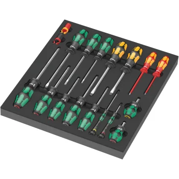 Набор отверток Wera 9710 Screwdriver Set 1 в ложементе, 18 предметов