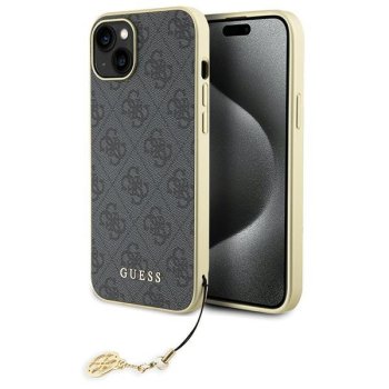 Apple iPhone 15 Plus 6.7'' Guess 4G Charms Collection Case Cover, Gray | Чехол Кейс Бампер...
