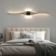 Black Wall Lamp 60cm, Warm White Light