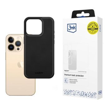 3mk Hardy Silky Leather MagCase for iPhone 13 Pro, Black