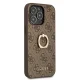 Чехол Guess для iPhone 13 / 13 Pro 4G Ring Stand, коричневый