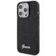 Guess iPhone 15 Pro vāciņš Disco Script Metal, melns