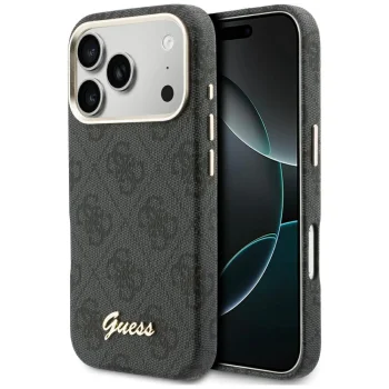 Чехол Guess 4G Script MagSafe для iPhone 17 Pro, черный