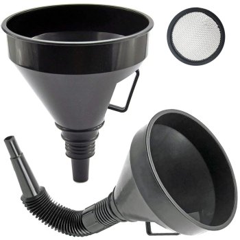 Liela Degvielas Tvertnes Eļļas Piltuve Ar Sietu | Large Fuel Funnel With Strainer For Tank Oil