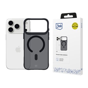3mk Smoke MagCase iPhone 17 Pro Max vāciņš, melns puscaurspīdīgs
