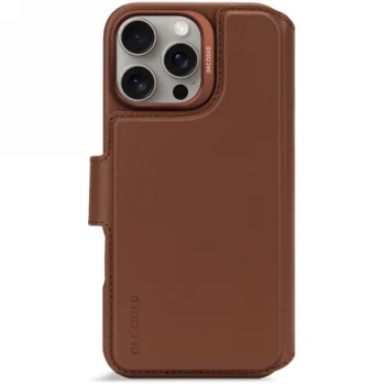 Decoded Leather Detachable MagSafe ādas vāciņš-maciņš iPhone 16 Pro Max, brūns