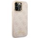 Guess iPhone 14 Pro Max Case 4G Vintage Gold Logo, Pink