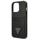 Apple iPhone 13 Pro 6.1\" Guess Saffiano Triangle Logo Cardslot Case Cover, Black