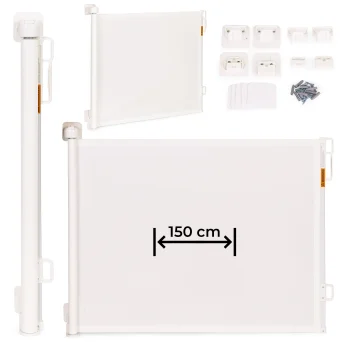 Aizsargbarjera bērniem un mājdzīvniekiem, līdz 150 cm, ECOTOYS, bēša