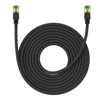 Baseus быстрый сетевой кабель RJ-45 cat.8 40Gbps 10м в оплётке - черный