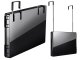 Trifold 3-Way Hanging Mirror for Self Hair Cutting, Black