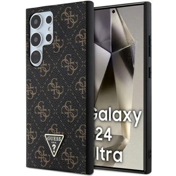 Guess 4G trīsstūra formas futrālis Samsung Galaxy S24 Ultra - melns | Triangle case for black