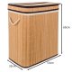 Bambusa veļas grozs - divu nodalījumu Ruhhy 24269 | Bamboo Laundry Basket