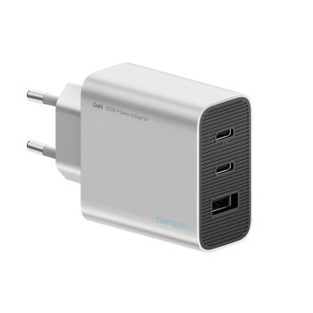Сетевое зарядное устройство Cuktech 65W GaN 2xUSB-C 1xUSB-A – Серый