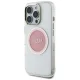 Чехол Guess IML Metal Colored Circle Classic Logo MagSafe для iPhone 16 Pro, розовый