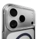 Puro iPhone 17 Pro Max vāciņš Lite Mag, caurspīdīgs ar zilu gredzenu