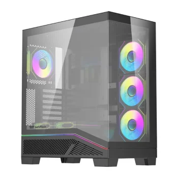 Computer Case DarkFlash K430 with 6 Fans, Black