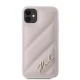 Karl Lagerfeld iPhone 11 / XR Case Diagonal Quilted Script, Pink