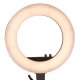 Activeshop 18\" 48W LED gredzenveida lampa ar statīvu, melna