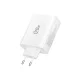 Сетевое зарядное устройство Tech-Protect NC120W-GAN 120W, 4 порта, белое