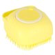 Silicone Dog and Cat Bath Brush with Shampoo Dispenser, Yellow