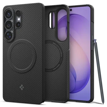 Spigen AirSkin Aramid Mag vāciņš priekš Samsung Galaxy S26 Ultra, melns