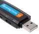 Компактный USB диктофон с поддержкой microSD, черный