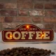 Металлическая ретро-вывеска Forever Light LED Fresh Brewed Coffee