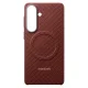 Samsung Carbon Magnet vāciņš Samsung Galaxy S26+ ar MagSafe, sarkans