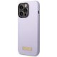 Guess iPhone 14 Pro Case Silicone Logo Plate MagSafe, Purple