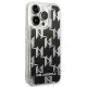 Чехол Karl Lagerfeld Liquid Glitter Monogram для iPhone 14 Pro Max, черный