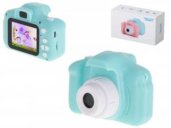 Kamera Digitālā fotokamera HD bērnu rotaļlieta 3 vienā (foto, video, spēles), Piparmētru krāsa| Camera Digital...