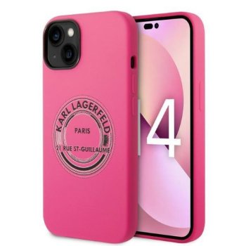 Karl Lagerfeld Silicone RSG iPhone 14 Plus vāciņš Rozā