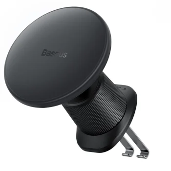 Магнитный автодержатель Baseus CW01 с беспроводной зарядкой 15W, черный